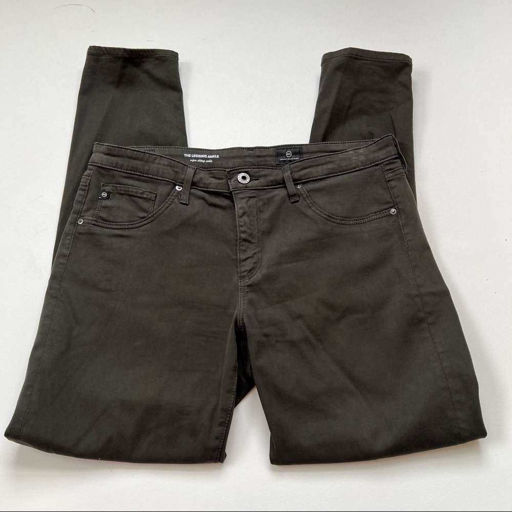 AG Adriano Goldschmied The Legging Ankle Dark Gray Green Size 31 Regular